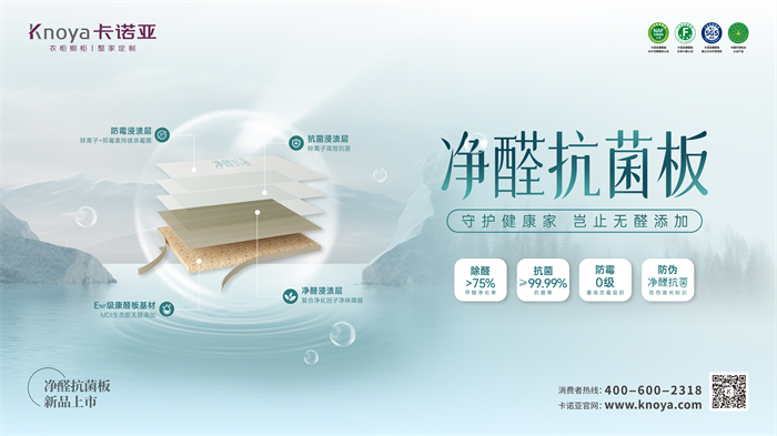 卡諾亞凈醛抗菌板豈止無醛添加，全方位守護(hù)健康家